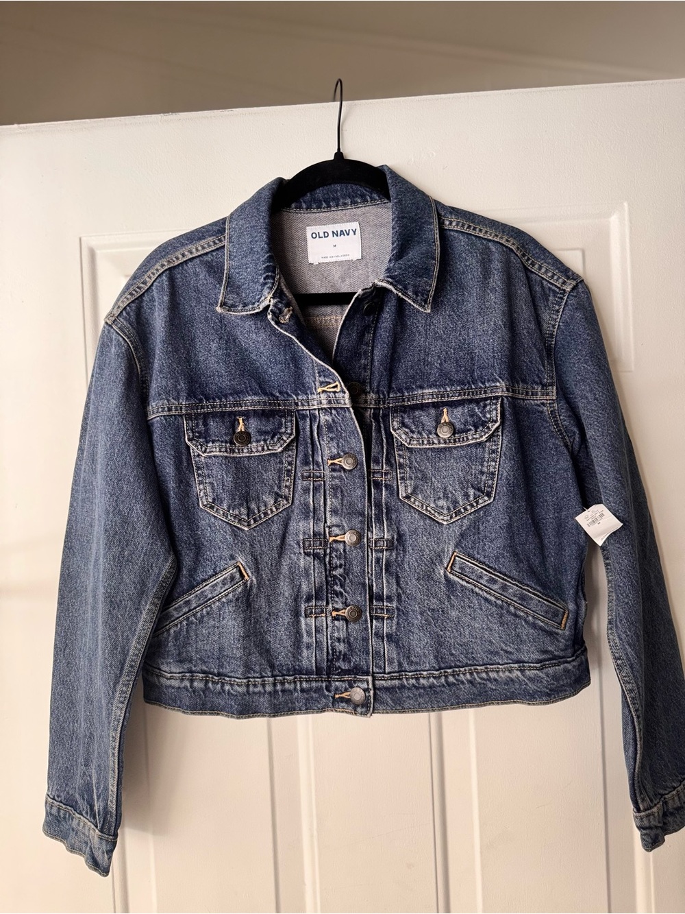 Old Navy Medium Wash Denim Jacket - Classic Blue Jean Jacket